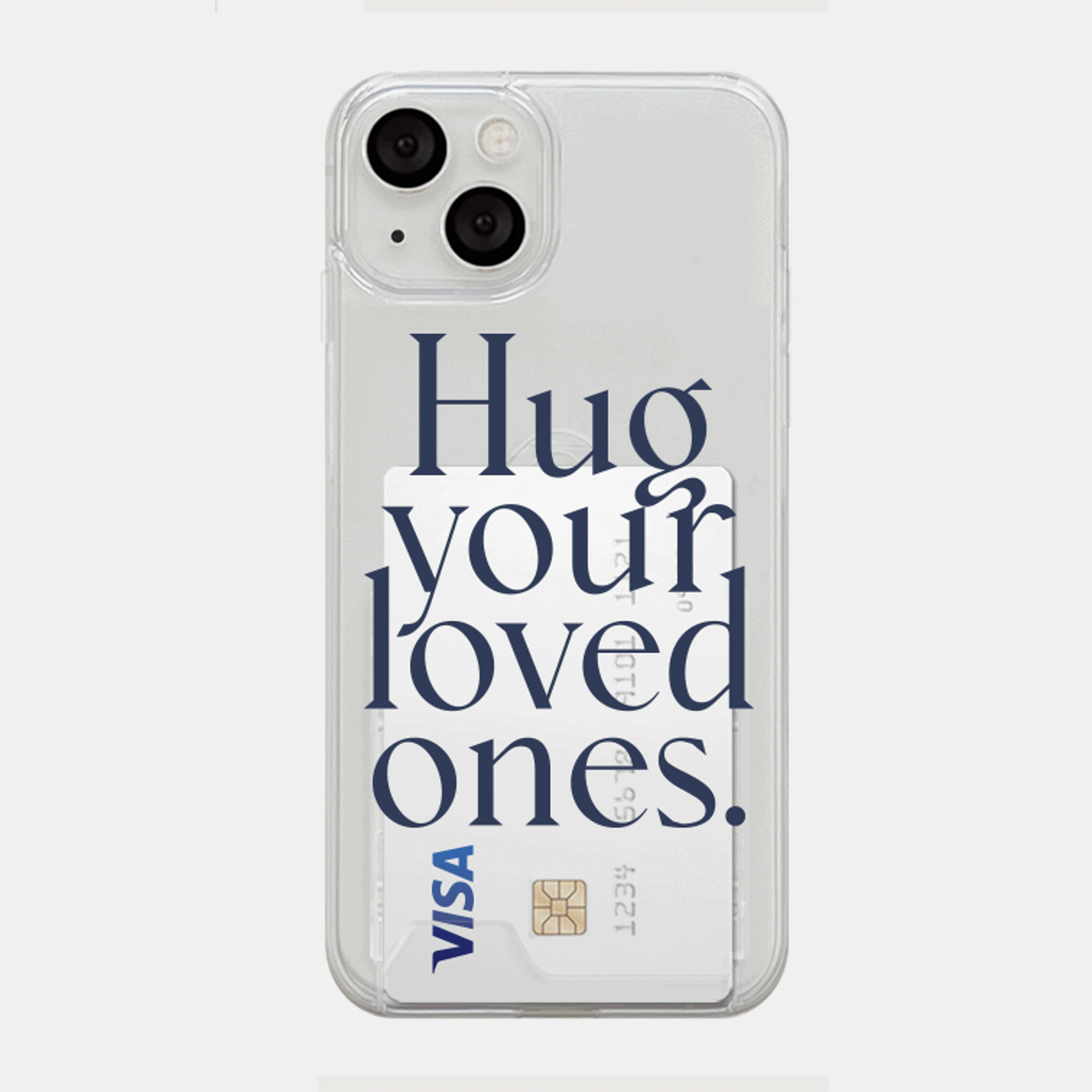 hug love 레터링 디자인 [투명 카드수납 폰케이스]아이폰14 13 12 미니 mini 엑스 프로 pro max 맥스 갤럭시 Z플립 스마트 변색없는 젤리 감성