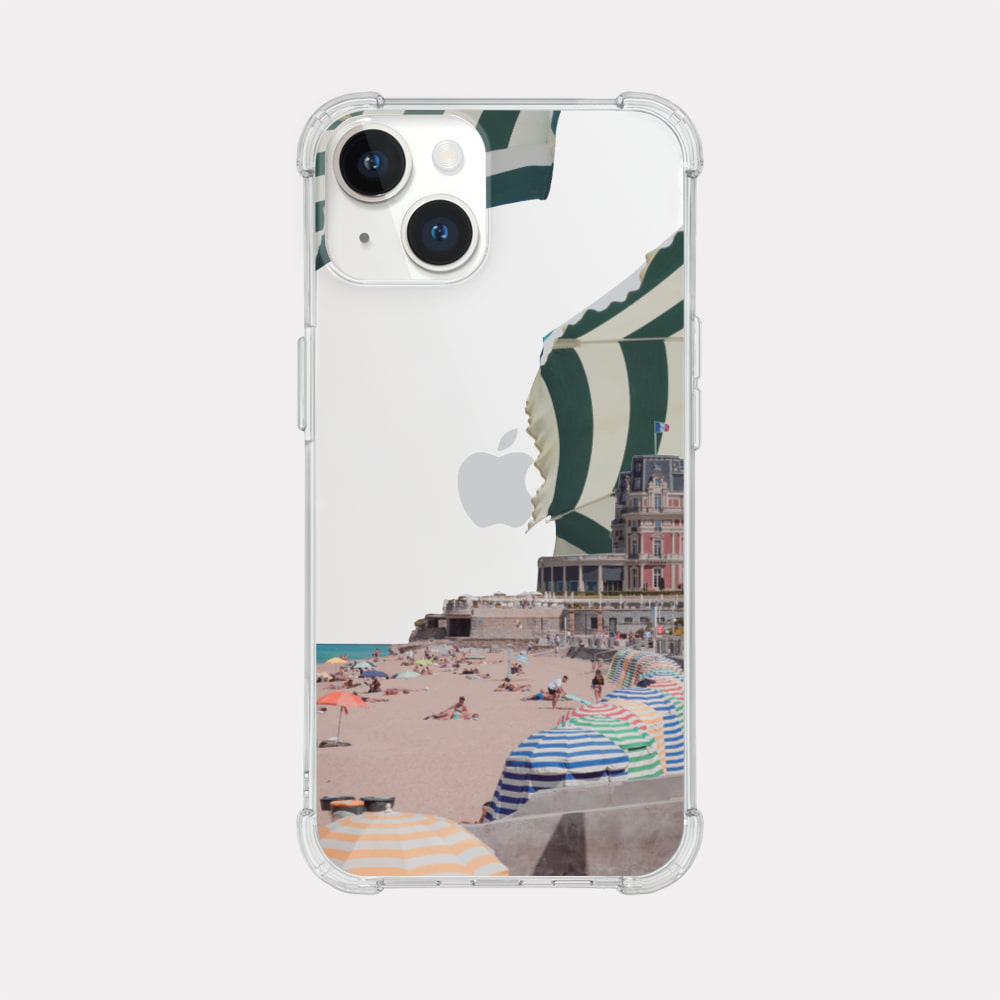 color beach 디자인 [탱크투명 폰케이스]아이폰14 13 12 미니 mini 엑스 프로 pro max 맥스 갤럭시 Z플립 스마트 변색없는 젤리 감성