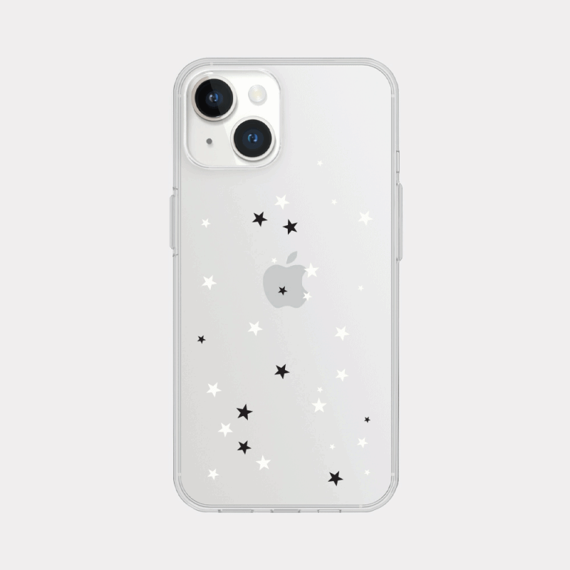 twinkle star 패턴 디자인 [클리어 폰케이스]아이폰14 13 12 미니 mini 엑스 프로 pro max 맥스 갤럭시 Z플립 스마트 변색없는 젤리 감성