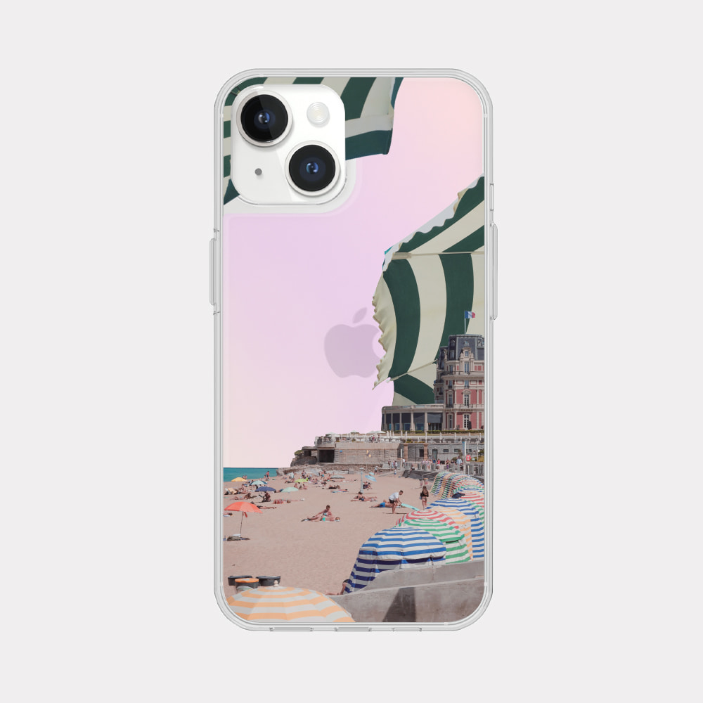 color beach 디자인 [글로시미러 폰케이스]아이폰14 13 12 미니 mini 엑스 프로 pro max 맥스 갤럭시 Z플립 스마트 변색없는 젤리 감성
