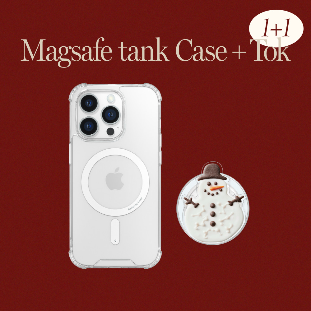 [1+1] Basic 맥세이프 탱크 폰케이스+chocolate snowman 맥세이프 아크릴스마트톡