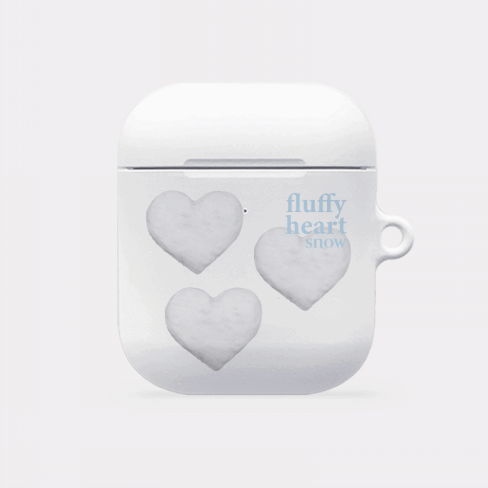 pattern fluffy heart snow 디자인 [hard 에어팟케이스 시리즈]